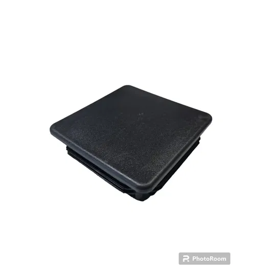 Capac patrat stalp gard PVC, negru, 100 x 100 mm