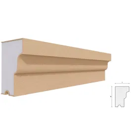 Solbanc decorativ din polistiren EPS laminat cu rasina FPDE211, 110 x 75 x 2000 mm