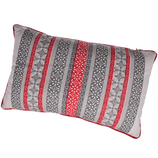 Perna decorativa Mosaik, bumbac 100%, multirosu, 30 x 50 cm, dreptunghiulara, model geometric