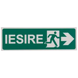 Semn Iesire, sageata dreapta, 100 x 300 x 1 mm