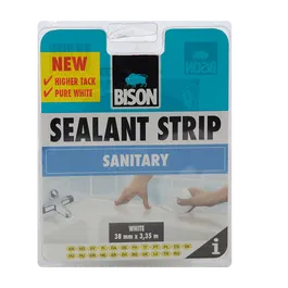 Banda pentru etansare sanitara, Bison, alba, 38 mm