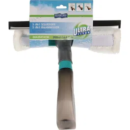 Stergator geam 3 in 1 cu pulverizator, plastic, gri, 200 ml