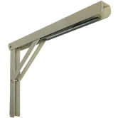 Consola rabatabila, alba, 400 x 270 x 36 mm