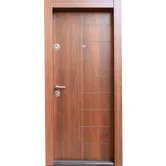 Usa metalica de intrare in apartament Arta Door 309, MDF laminat, deschidere dreapta, culoare nuc, 880 x 2010 mm