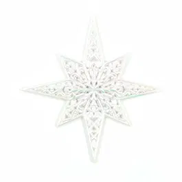 Decoratiune de Craciun stea, plastic, 12.5 x 1 x 12.5 cm