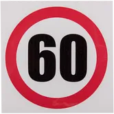 Semn Limitare viteza 60, PVC, 12 x 12 cm