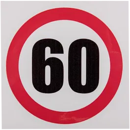 Semn Limitare viteza 60, PVC, 12 x 12 cm