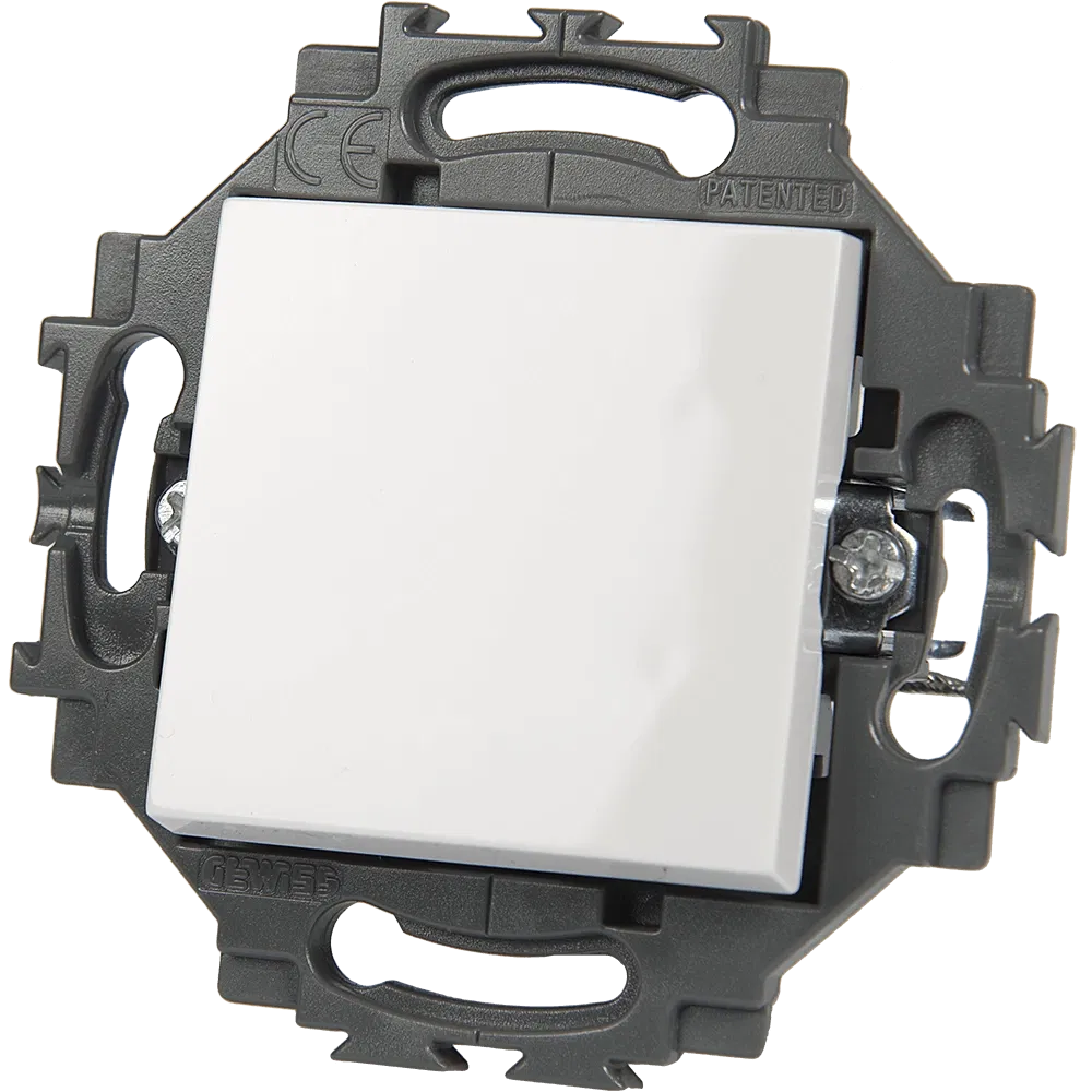 Buton cu revenire cu LED Gewiss Dahlia GW35022W, 1P - 10 AX