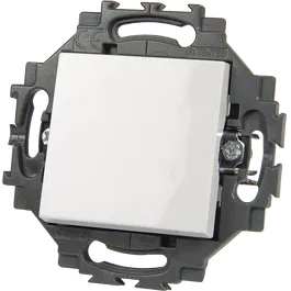 Buton cu revenire cu LED Gewiss Dahlia GW35022W, 1P - 10 AX