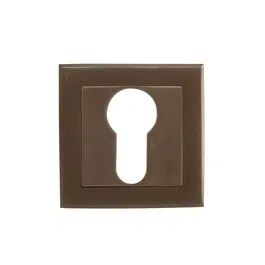 Rozeta pentru cilindru, SN Mercur, patrata, aliaj aluminiu, negru nichel, 5 x 5 cm