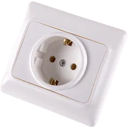 Priza simpla 2P+E Kaptika, Legrand 782111, 16A, alb
