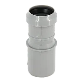 Reductie excentrica Valrom, PP, gri, 40 x 32 mm