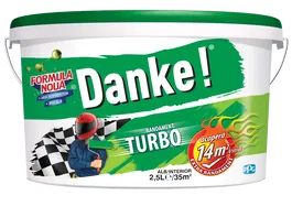 Vopsea lavabila interior Danke Turbo alb, 2.5 l