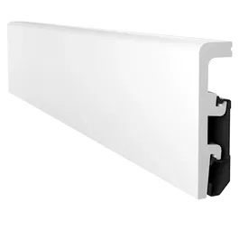 Plinta pardoseala Vega P0810, polimer dur, alb, 2400 x 80 x 20 mm
