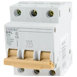 Intrerupator automat BRL 6kA MCB, Comtec 3P, 10A