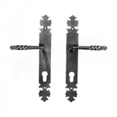 Sild cu maner pentru poarta, fier forjat, 300 x 40 x 2 mm SET