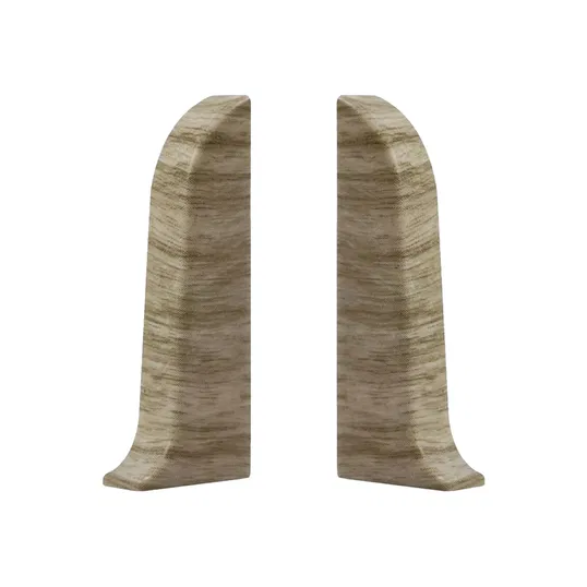 Set terminatie plinta parchet stanga/dreapta PP55M-P-5-832, stejar Buket, PVC, 55 x 22 mm, 2 bucati/set
