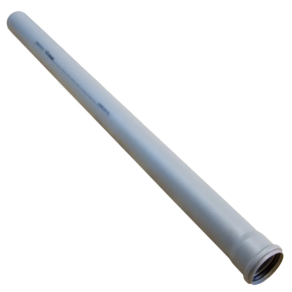 Tub PP Valrom, gri, diametru 75 mm, lungime 1 m