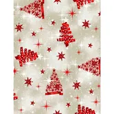 Napron Chris Feeling, imprimeu cu brazi si stelute, 140 x 40 cm