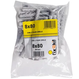 Diblu pentru fixari grele, M8 x 80 mm, 50 BUC