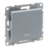 Intrerupator simplu Legrand, New Suno, L721311, IP44, montaj incastrat, aluminiu, 72.9 x 72.9 x 40 mm
