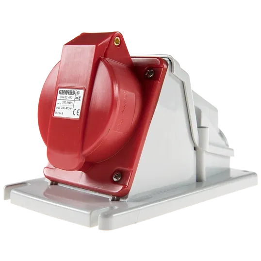 Priza industriala aplicata Gewiss GW62493, 3P+N+E 32 A, 380-415V, 6H, IP44