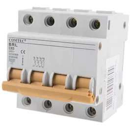 Intrerupator automat BRL 6kA MCB, Comtec 3P+N, 63A
