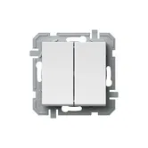Intrerupator dublu Tem Logiq, alb, 10 A x 250 V