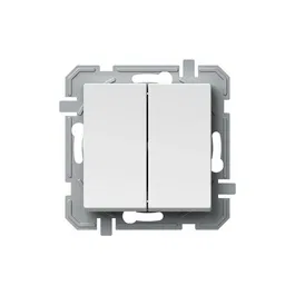 Intrerupator dublu Tem Logiq, alb, 10 A x 250 V