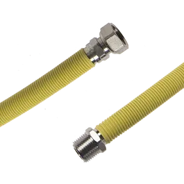 Racord extensibil gaz, din otel inoxidabil, crom, 1/2'' FI-FE, lungimea 75-150 cm