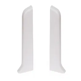 Set terminatie plinta parchet stanga/dreapta Set, alb 101, PVC, 52 x 22.5 mm, 4 bucati/set