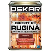 Vopsea Oskar Direct pe Rugina, maro roscat lucios, interior/ exterior, 0.5 L