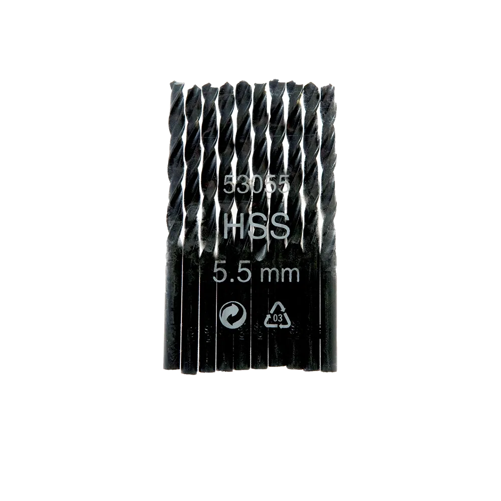 Set 10 burghie Top Tools, Hss 60H055, pentru metal, 5,5 mm