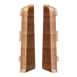 Set terminatie stanga/dreapta plinta Arbiton Indo 70, nuc Rubra 13, PVC, 70 x 26 mm, 2 bucati/set