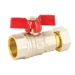 Robinet apa cu olandez, filet interior-interior, maner fluture, alama, nichel, 3/4