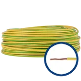 Cablu electric MYF (H05V-K) 6 mmp, izolatie PVC, galben-verde
