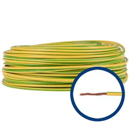 Cablu electric MYF (H05V-K) 6 mmp, izolatie PVC, galben-verde
