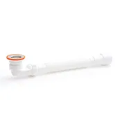Sifon flexibil pentru cadita TE-MA Romania, polipropilena/inox, alb, Q44-64 mm, 700 mm