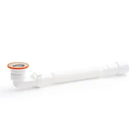 Sifon flexibil pentru cadita TE-MA Romania, polipropilena/inox, alb, Q44-64 mm, 700 mm