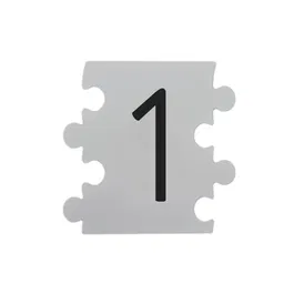 Placa numar modular 1, aluminiu compozit, alb, 14.5 x 14 cm