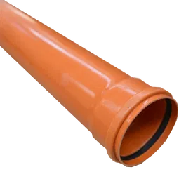 Teava PVC SN2 Valplast, canalizare exterioara, cu mufa si garnitura, diametru 125 mm, 2 m