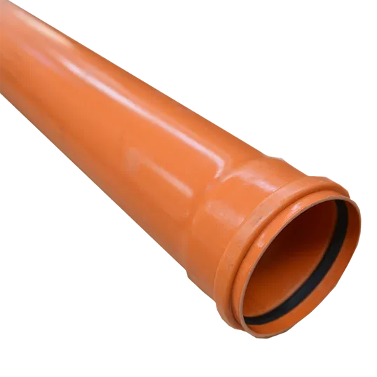 Teava PVC SN2 Valplast, canalizare exterioara, cu mufa si garnitura, diametru 125 mm, 2 m