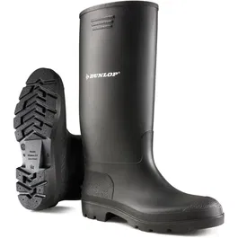 Cizme protectie Dunlop Pricemastor, PVC, talpa antiderapanta, rezistenta la acizi, negru, marimea 40