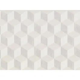 Tapet vinil Cubiq 220363, bej, model geometric 3D, 10 x 0.53 m