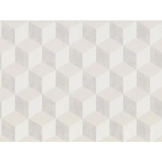 Tapet vinil Cubiq 220363, bej, model geometric 3D, 10 x 0.53 m