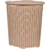 Cos colt pentru rufe Inaplast Mara rattan, plastic, bej, 50 l, 49 x 41 x 59 cm
