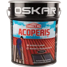 Vopsea Oskar Direct pe acoperis, maro ciocolatiu, exterior, 10 l