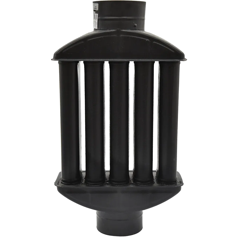 Recuperator caldura emailat, negru mat, D: 130 mm