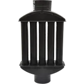 Recuperator caldura emailat, negru mat, D: 130 mm
