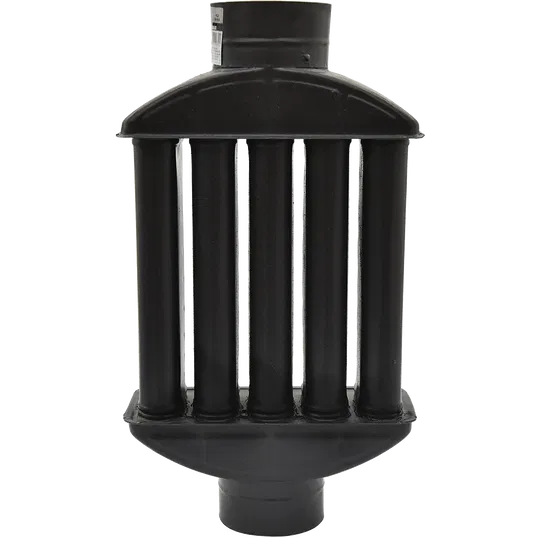 Recuperator caldura emailat, negru mat, D: 130 mm